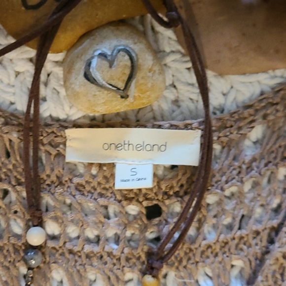 NWT BO HO CROCHET BEIGE UNIQUE LONG DRESS COVERUP - Picture 6 of 16